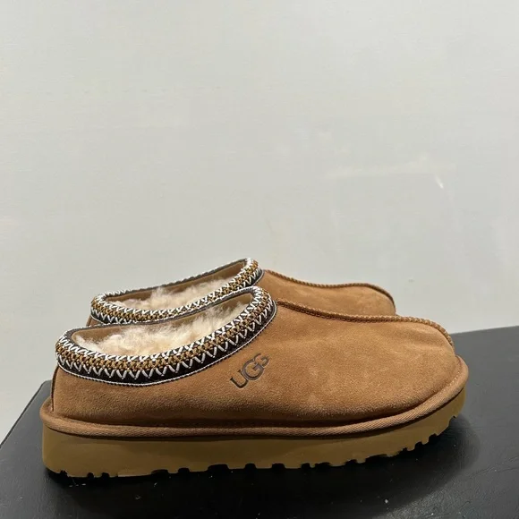 UGG Tasman ll Chestnut Suede Slip-On Slipper size 9 LIKE NEW - Picture 3 of 14